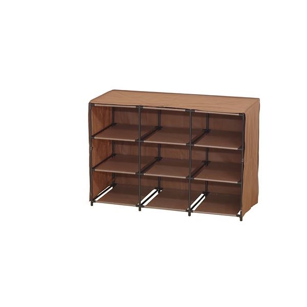 大容量 衣類収納チェスト/タンス ロータイプ 9杯 幅113cm奥行46cm高さ76cm 折りたたみ可 ブラウン 9,567円