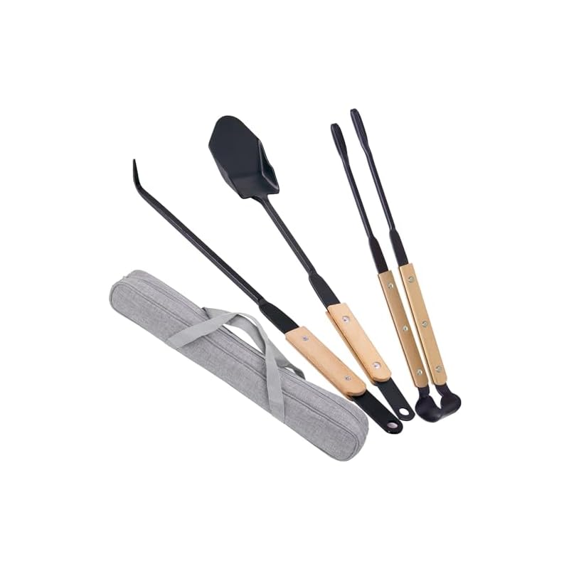 budx 焚火ツールセット火ばさみ 火かき棒 ショベル ファイアーツールセット たきび バーベキュー BBQ アウトドア キャンプ 火起こし 焚火