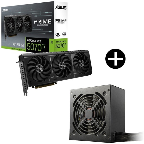 PRIME-RTX5070TI-O16G グラフィックボード + COUGAR CGR BA-750 電源ユニット セット