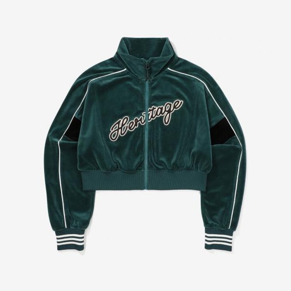 FILA パイピング ベルベット トレーニングジャケット