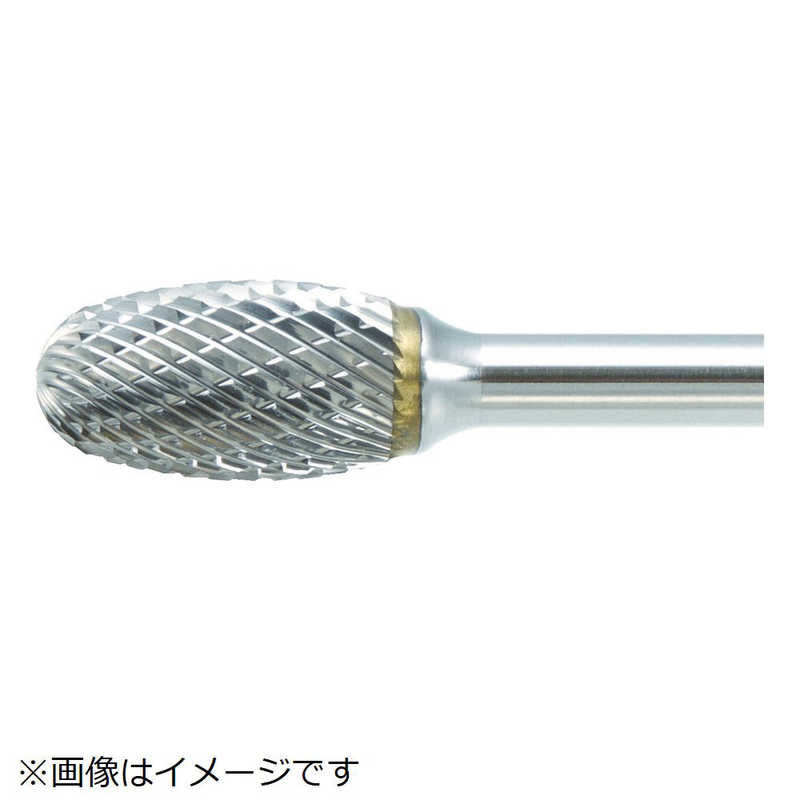 トラスコ中山　超硬バー タマゴ型 Φ12.7X刃長22X軸6 ロング シングル　TB6C127SL150