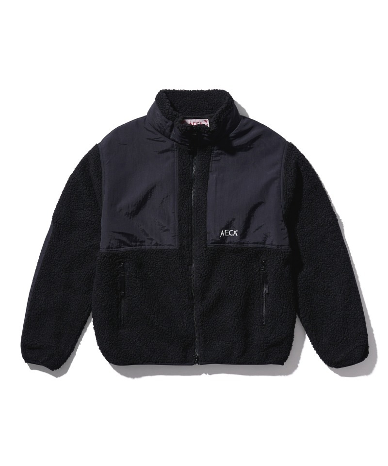 【AECA WHITE】 AECA STANDARD SHERPA JACKET : BLACK 17,900円