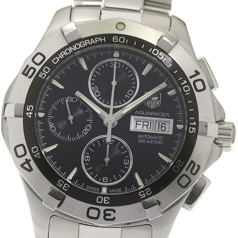 タグホイヤー TAG HEUER CAF2010 アクアレーサー クロノグラフ デイデイト 自動巻き メンズ _846864【中古】 133,600円