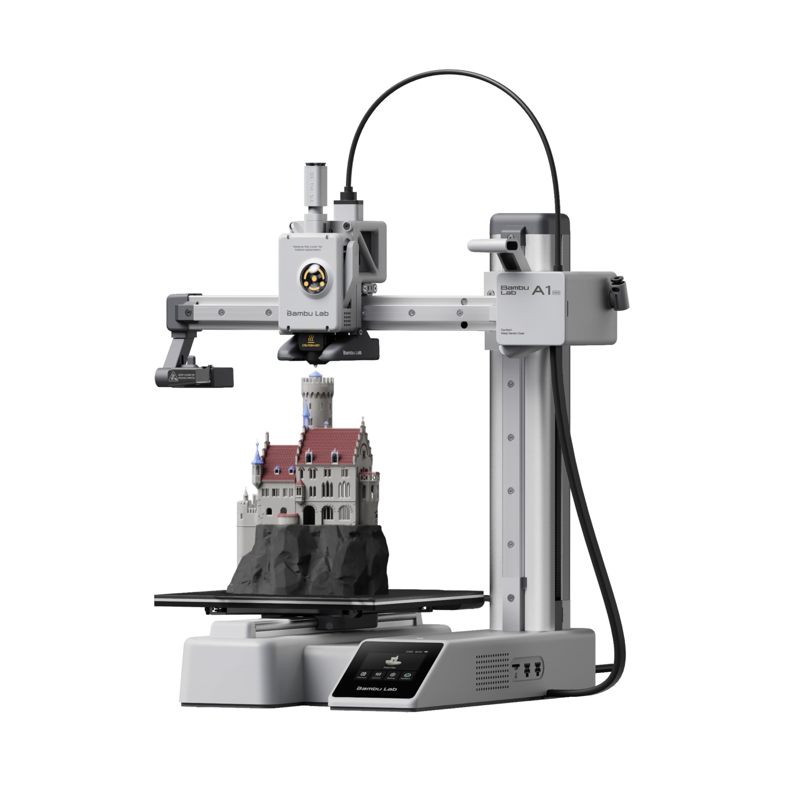 Bambu Lab A1 mini 3D プリンター組立簡単500mm/s 高速高精度全自動キャリブレーション＆流量補正静音造形（48dB）FDM 3D プリンター初心者向け家庭用日本