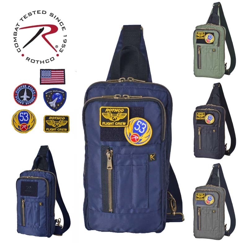 ボディーバッグ 斜めがけ ミニショルダー 小型 ブランド ROTHCO ロスコ 45080 軽量 パッチ ワッペン スポーツ 旅行 お出掛け 外出 ウォーキング ゴルフ お散歩