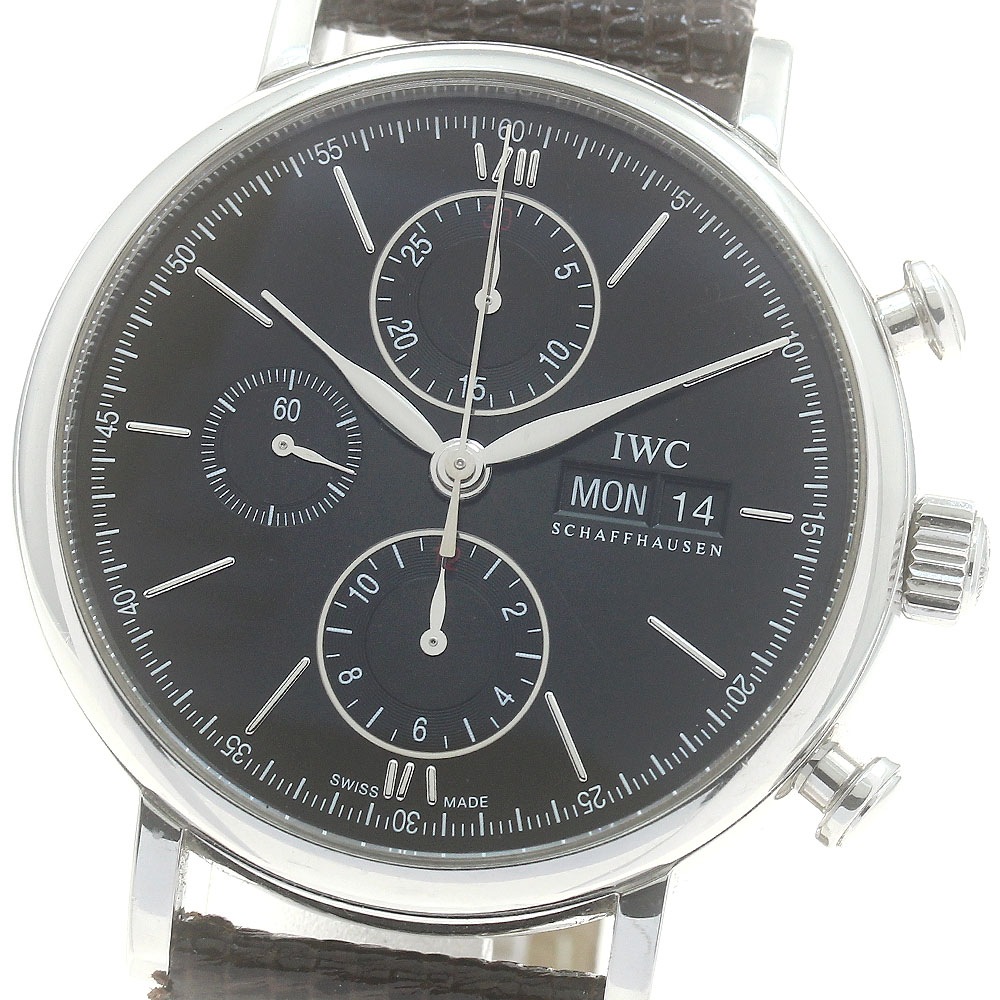IWC IWC SCHAFFHAUSEN IW391002 ポートフィノ クロノグラフ デイデイト 自動巻き メンズ _871749【中古】