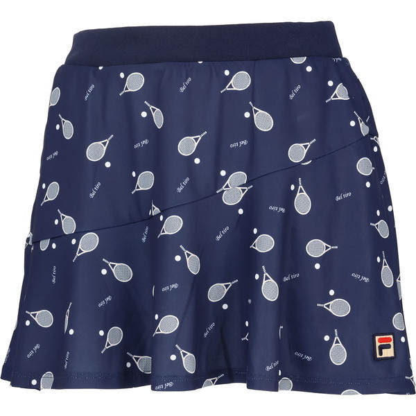 返品交換不可 在庫一掃セール FILA フィラ スコート テニス スコート VL2950-20 ラケット柄 バックホールメッシュ レディース