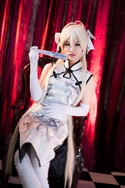 縁空cos穹妹チャイナドレス春日野ドームコスプレ服アニメ女装ショー服時代舞台服