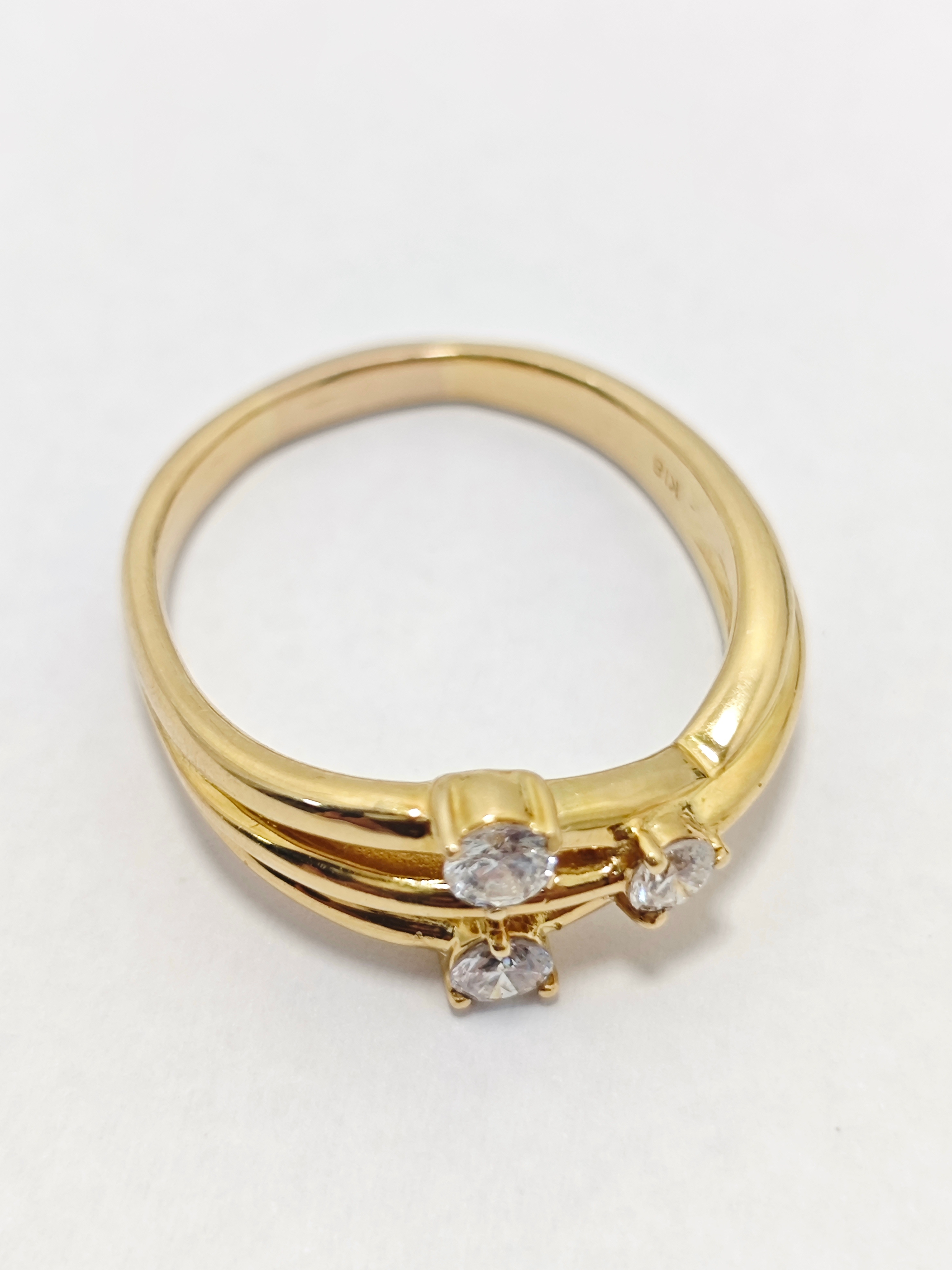 リング 指輪 ダイヤモンド 0.34ct 　K18 ジュエリー　誕生日　プレゼント　ゴールド　メンズ レディース Gold 金