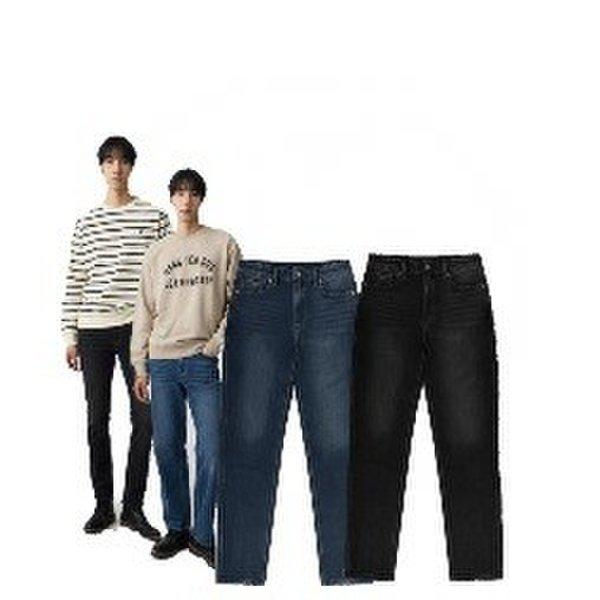 男性用ウルトラソフトミンクテーパードデニムパンツ10540-055-821-10AB-SH