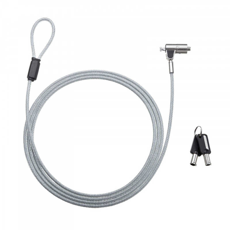 サンワサプライ　nanoスロット対応セキュリティワイヤーシリンダ錠(鍵No.1)　SLE-38S-1