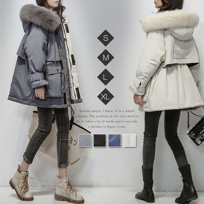 ボアライナー マウンテンパーカー 秋冬 レディース ダウン コート アウター ジャケット ショート フリース フード ゆったり