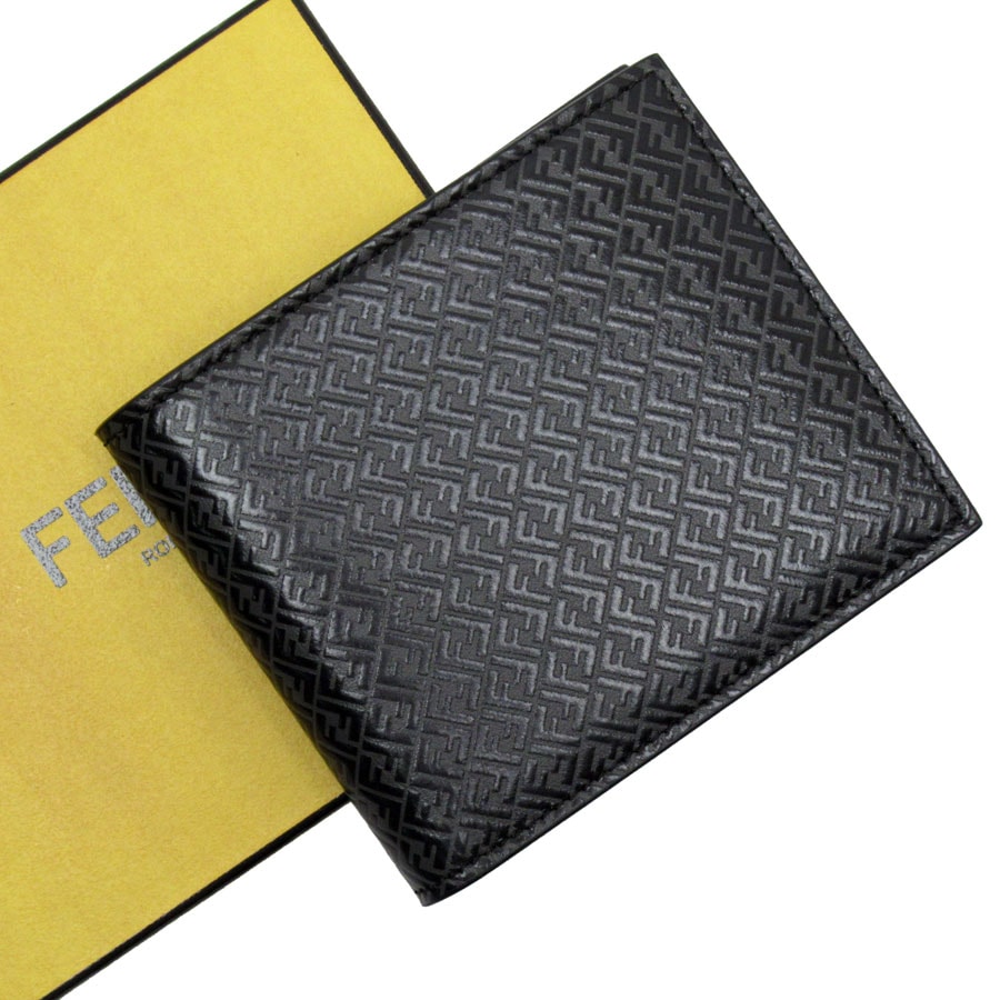 フェンディ FENDI 札入れ レザー ブラック メンズ 7MO169-AGLP t19196j