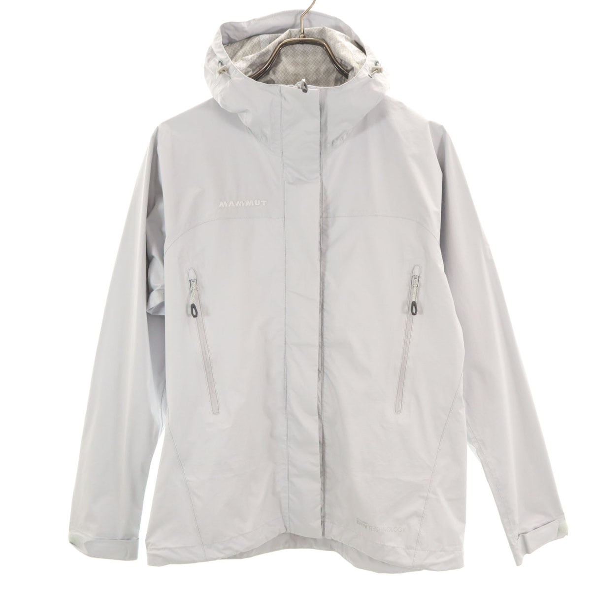 マイクロレイヤー ジャケット S グレー 収納袋付き アウトドア レディース 古着