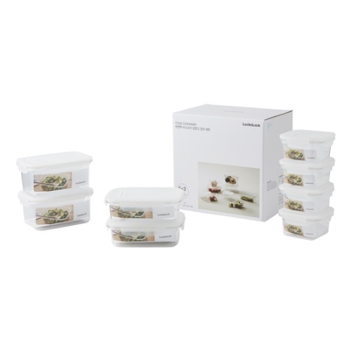 Lock & Lock 8個セット 抗菌BISFREEテーブルトップ冷蔵庫整理セット食品容器ケース ロック&ロック 5,245円