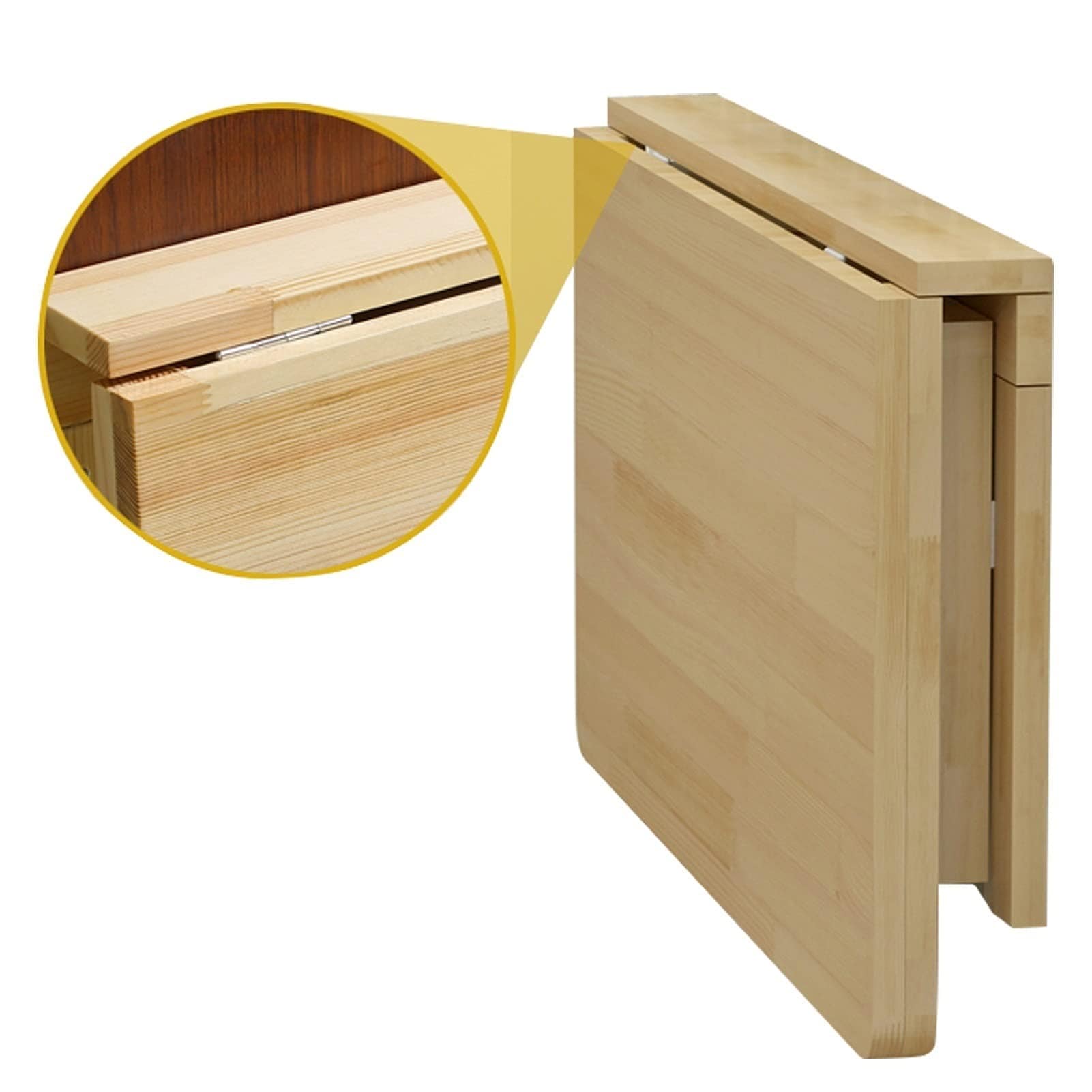 节省空间的折叠式挂壁桌 水滴叶多功能工作台和电脑桌 适合小空间 适合厨房和家庭办公室(尺寸:60×45cm/23英寸x18英寸)