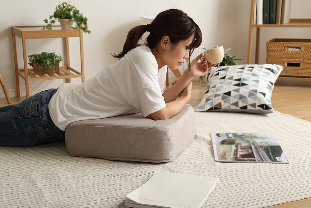 クッション 座布団 低反発 おしゃれ 厚手 洗える ファブリック かわいい 洗濯 座椅子 フロアチェア カバーリング