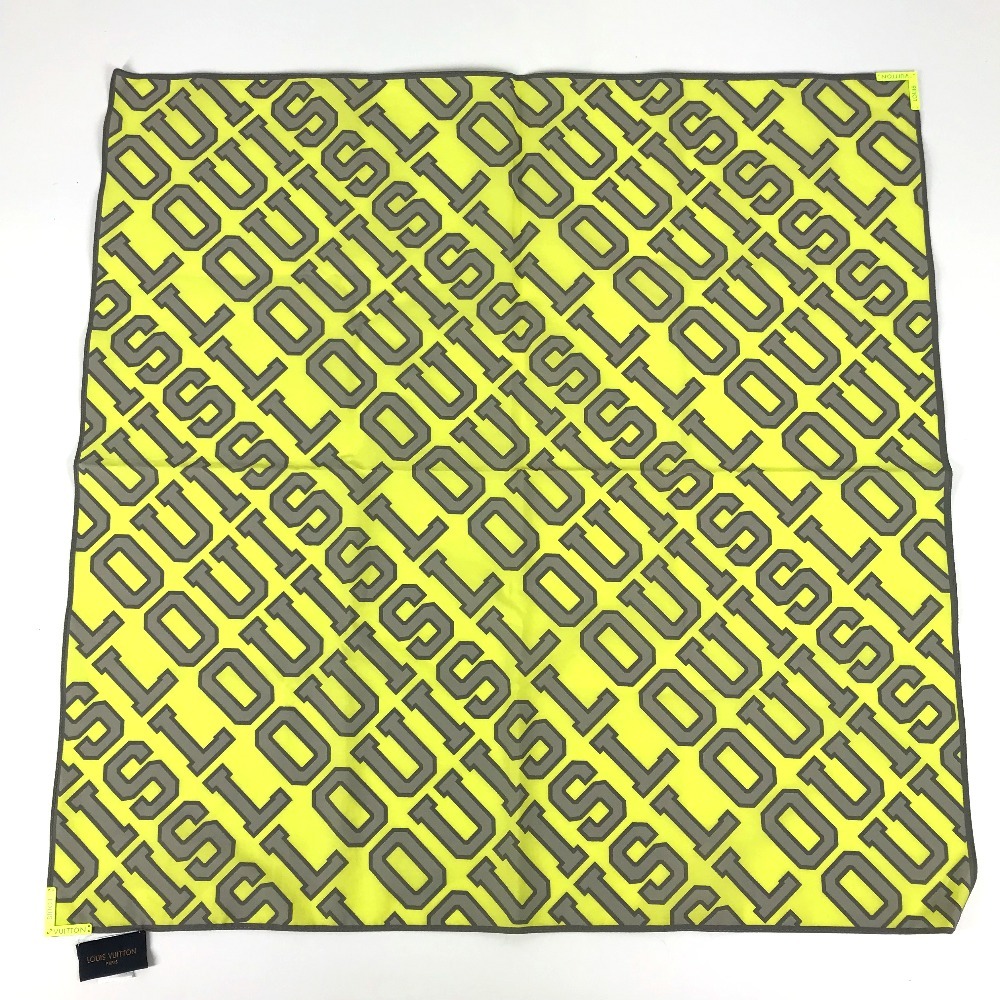 バンダナ MP2155 バンダナフルオルイ スカーフ 総ロゴ インテリア コットン イエロー