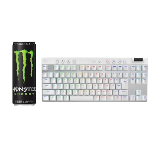 Logicool G PRO X TKL LIGHTSPEED ワイヤレス ゲーミングキーボード G-PKB-003WL-TCWH ホワイト + アサヒ飲料 モンス