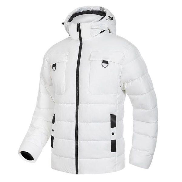 エイク ハーフ フード取り外し可能 重量パディングジャンパー