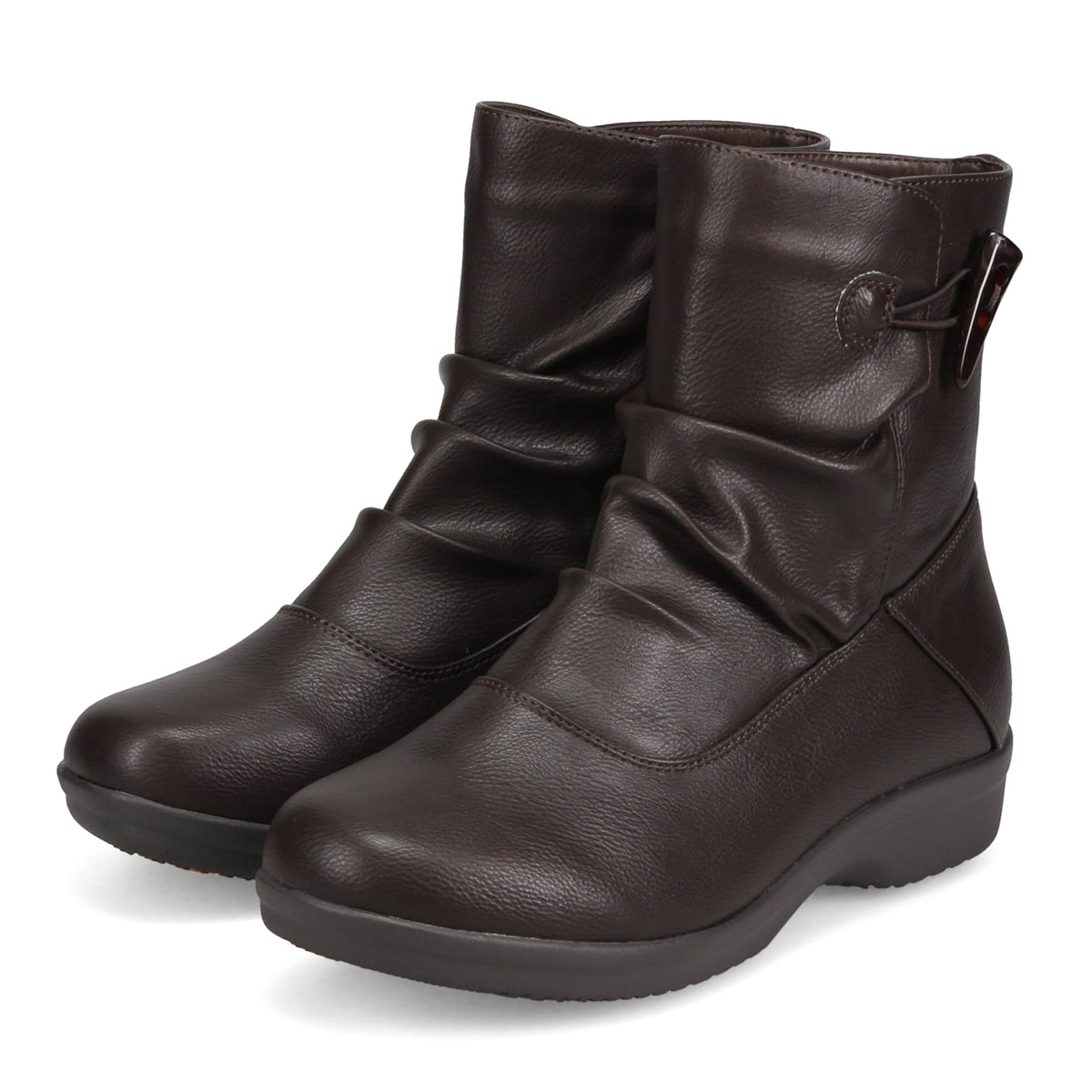 ミドルブーツ レディース 防水 黒 歩きやすい 幅広 4e ブーツ レディース 軽量 防滑 ゆったり 履きやすい 痛くない 疲れにくい 滑りにくい 秋 冬 ハーフブーツ ショート 556-2878