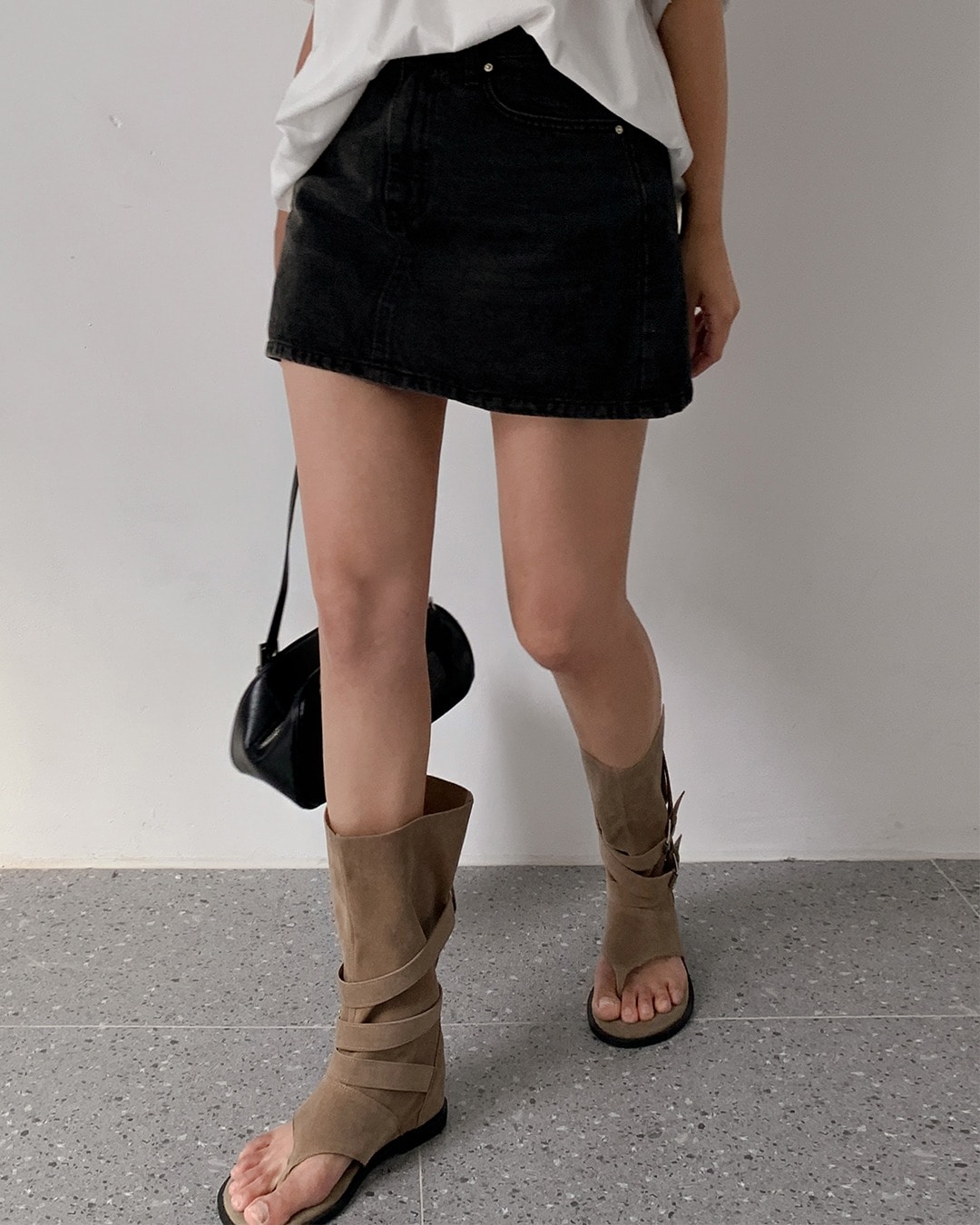 レウデニムミニスカート韓国ファッション レディース