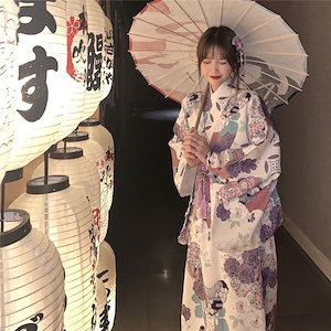 日本伝統着物浴衣女性純綿日系レトロ撮影写真観光コスプレ衣装花火大会yukata