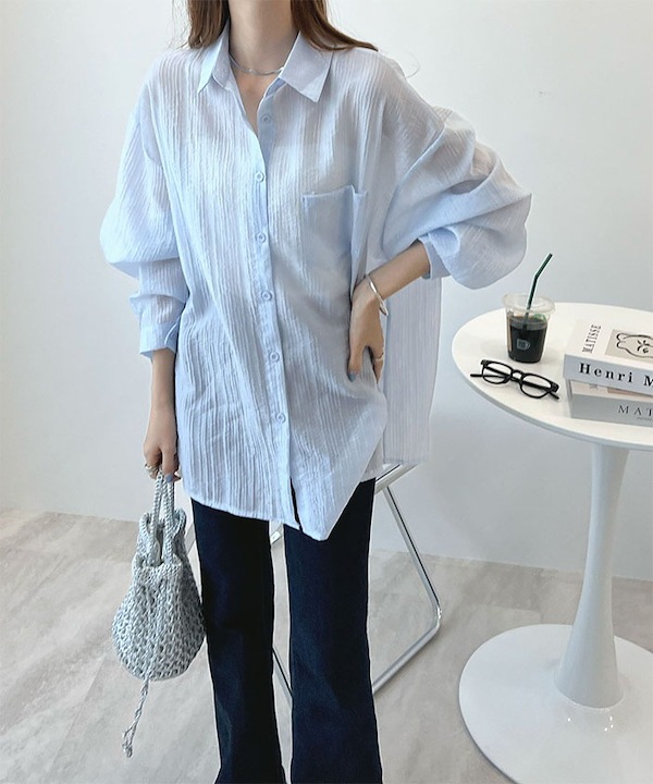 Italy＊ULURU＊SUMAKO ISHIIシアーロングシャツカーデ シアーシャツ カーディガン ロングシャツ レディース 20代 30代