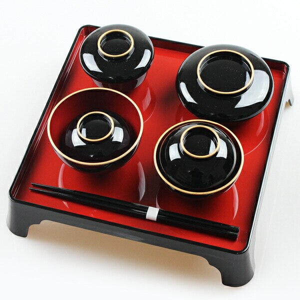 お食い初め 食器セット 女の子用【送料無料】（山中漆器 伝統工芸 子供用