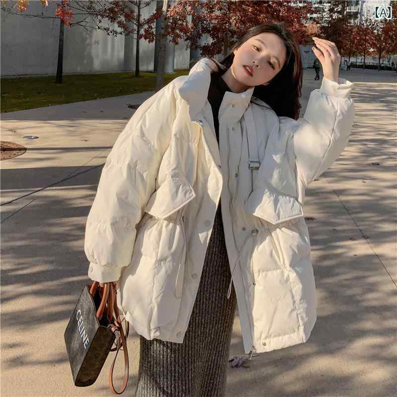 ダウン ジャケット カジュアル 防寒 暖かい レディース 冬 女性用 小さい 韓国 スタンドカラー ウエスト ハイエンド 厚手 学生