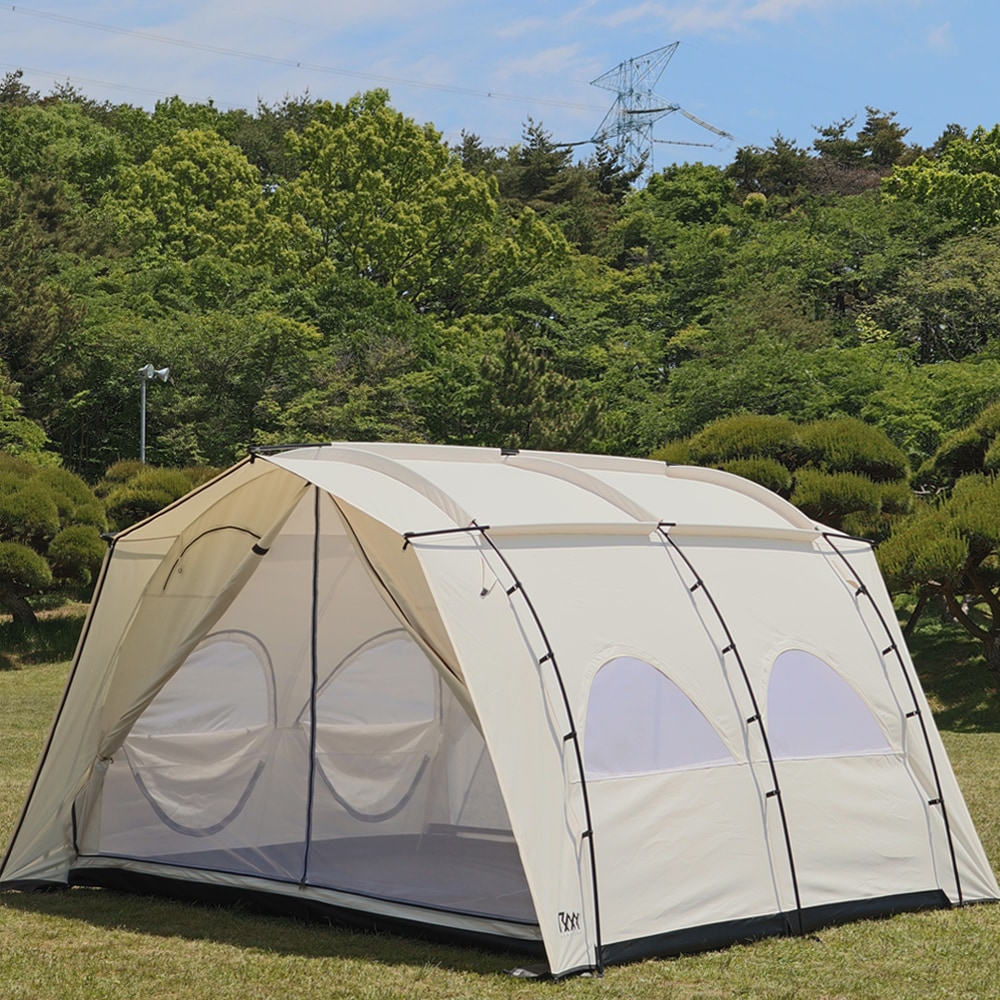 [TWELVETENT]キャンプ大型床一体型ドームテント+グラウンドシート310x255x195cm