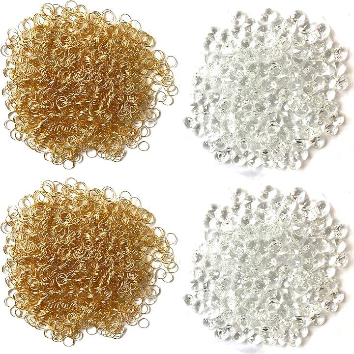 エスネット 二つ穴 クリスタル ビーズ シャンデリア 八角 14ｍｍ 手芸 ビジュー パーツ リング 付 のれん サンキャッチャー セット SN-256-CT(クリア1000) 5,491円