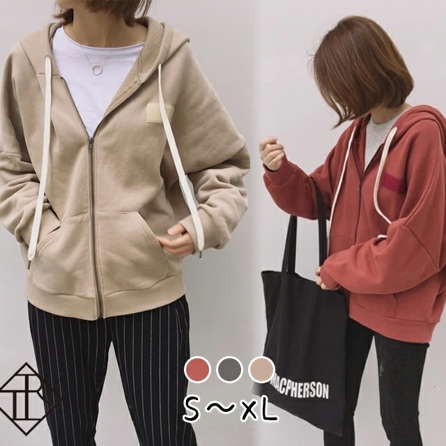 【即納】パーカー レディース トップス トレーナー スウェット スエット プルオーバー フード フーディー 大きいサイズ フード付き 長袖 ミディアム丈 シンプル ナチュラル カジュアル おしゃれ 体