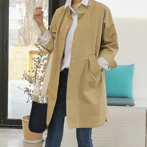 ジャケット レディース 秋新作 長袖スプリングコート ジャケットミディアム丈 ジャンバー オーバーオール アウター 韓国風 オシャレ カジュアル 大人 通勤