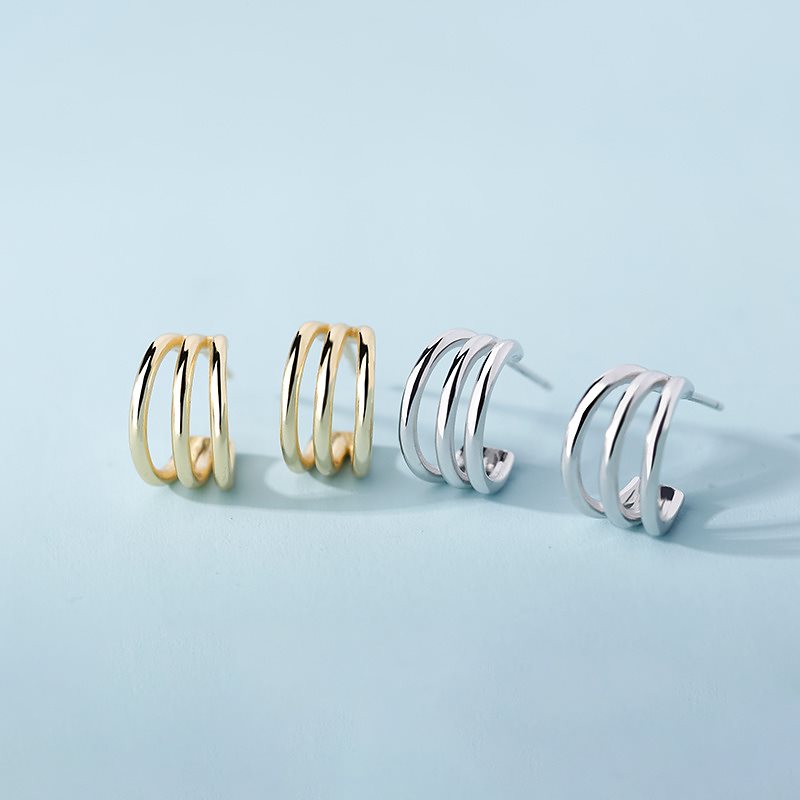 国内無料発送 フープピアス シルバー９２５銀 ピアス イヤリング 金属アレルギー対応 彼女 レディース 韓国