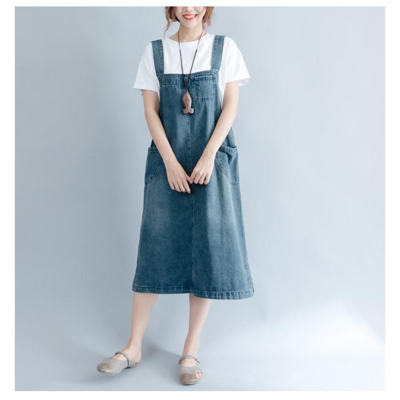 ワンピース レディースファッション オールインワン デニム吊りスカート デニムサスペンダースカート ジャンパースカート ロングワンピース 夏 新作 5,929円