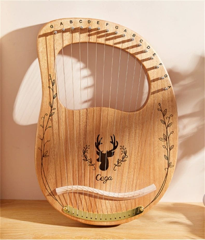 限定セール！ライアー ハープ 16弦 19弦 木製竪琴 初心者 セット ハープ 入門楽器 指弾き ライアーハープ 木製ハープ 弦楽器 マホガニーウッド 竪琴ハープ チューニング 心癒し 大人用 子供