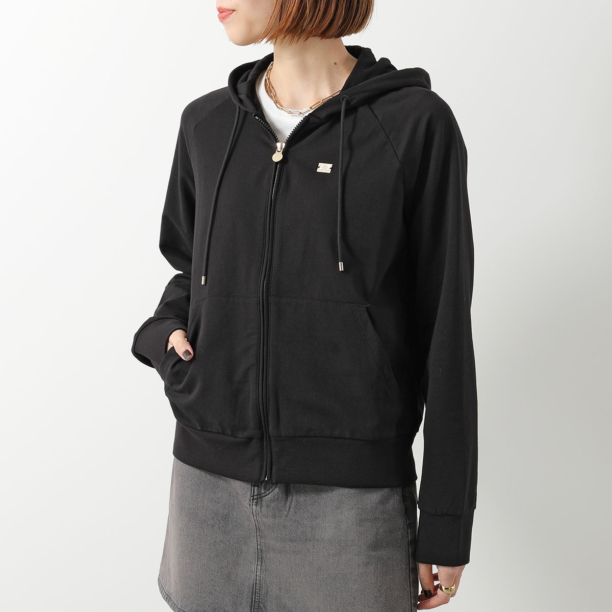 EA7 EMPORIO ARMANI エアセッテ エンポリオアルマーニ ジップアップパーカー 7W000458 AF13135 レディース フーディー パーカー ジャージー UC001