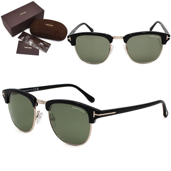 サングラス FT0248/S 05N 51 Henry サングラス アジアンフィット UVカット メンズ レディース ユニセックス ブラック ゴールド グリーン