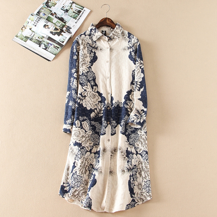 シャツワンピース ひざ丈 長袖 襟付き 刺繍 きれいめ シンプル カジュアル 大人 上品 大人女子 ポケット エレガント ナチュラル 花柄 春 夏 秋 20代 30代 40代 50代 レディース