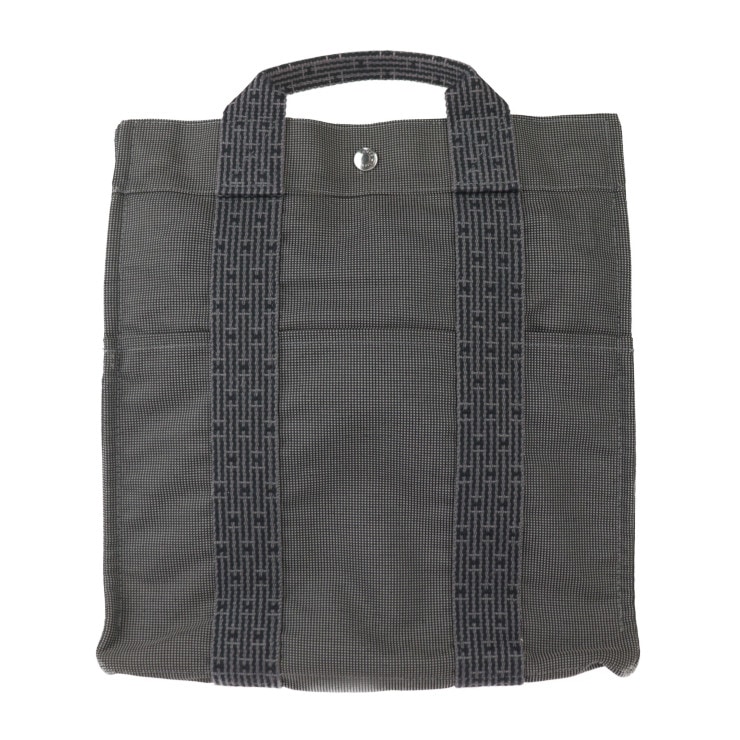 美品 HERMES エルメス リュック・デイパック - アドMM エールライン キャンバス グレー シルバー金具 2WAY バックパック 本物保証 中古