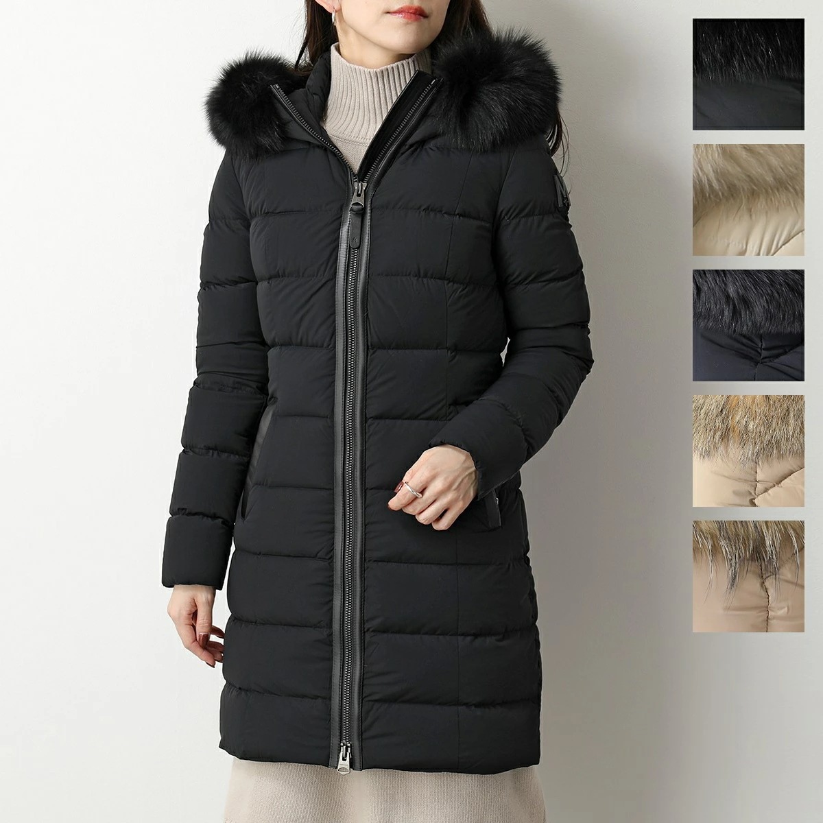 MACKAGE マッカージュ ダウンコート CALLA-BX カーラ レディース ダウンジャケット フーテッド フォックス コヨーテ ラクーン ファー付き ストレッチ 撥水