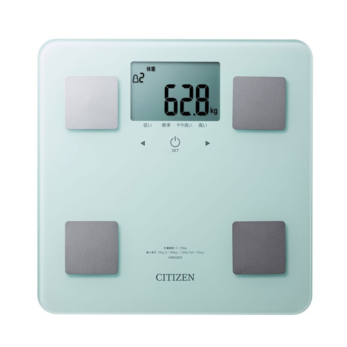 シチズン 体組成計 体重計 体脂肪計 CITIZEN HMS323-PM ペパーミント