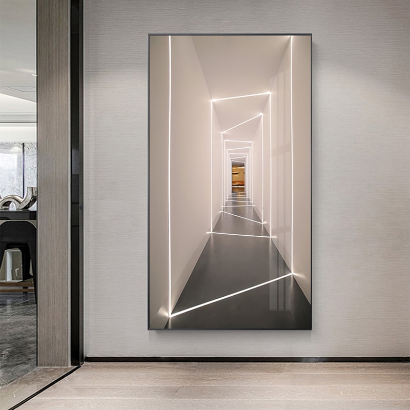 モダンなアート空間　壁掛け絵画