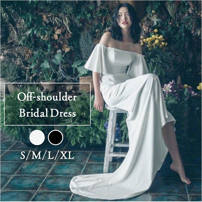 ウェディングドレス マーメイド オフショルダー 通販 ウエディングドレス ブライダルドレス ドレス レディース トレーン パーティドレス イブニングドレス カクテルドレス ロングドレス お色直し 結婚