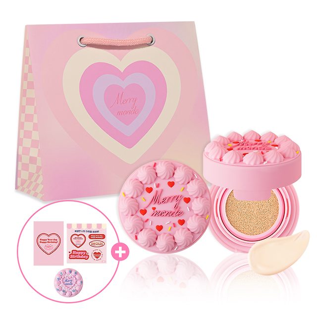 【ラブリーデイ銘板単独プレゼント】『お誕生日おめでとう』クッション&詰め替えセット（カード/ショッピングバッグ/ステッカー）