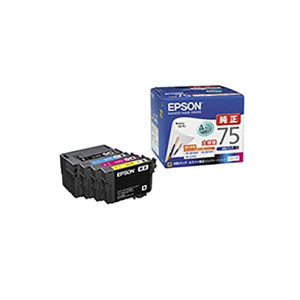 (純正品) EPSON エプソン インクカートリッジ (IC4CL75 4色パック) 大容量インク