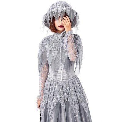 怖い鬼花嫁バンパイア　コスプレ衣装　レディース　コスチューム ハロウィン　大人用 キャラクター服 仮装　ステージ服　演出　学園祭