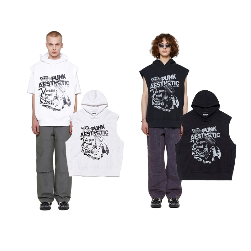 VIVA 正規品 PUNK AESTHETIC HOOD VEST 人気商品 男女兼用 9,083円