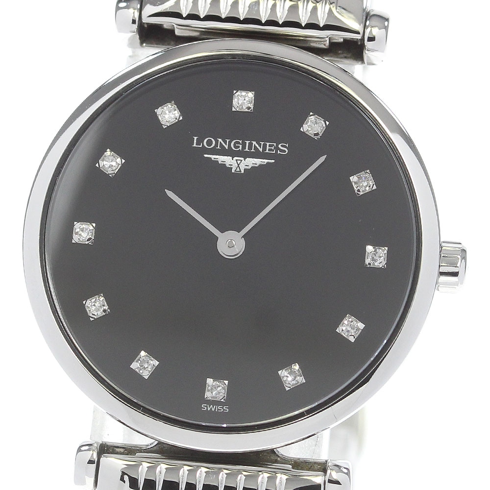 ロンジン LONGINES L4.209.4 グランド クラシック 12P ダイヤ クォーツ レディース 良品 _836169【中古】